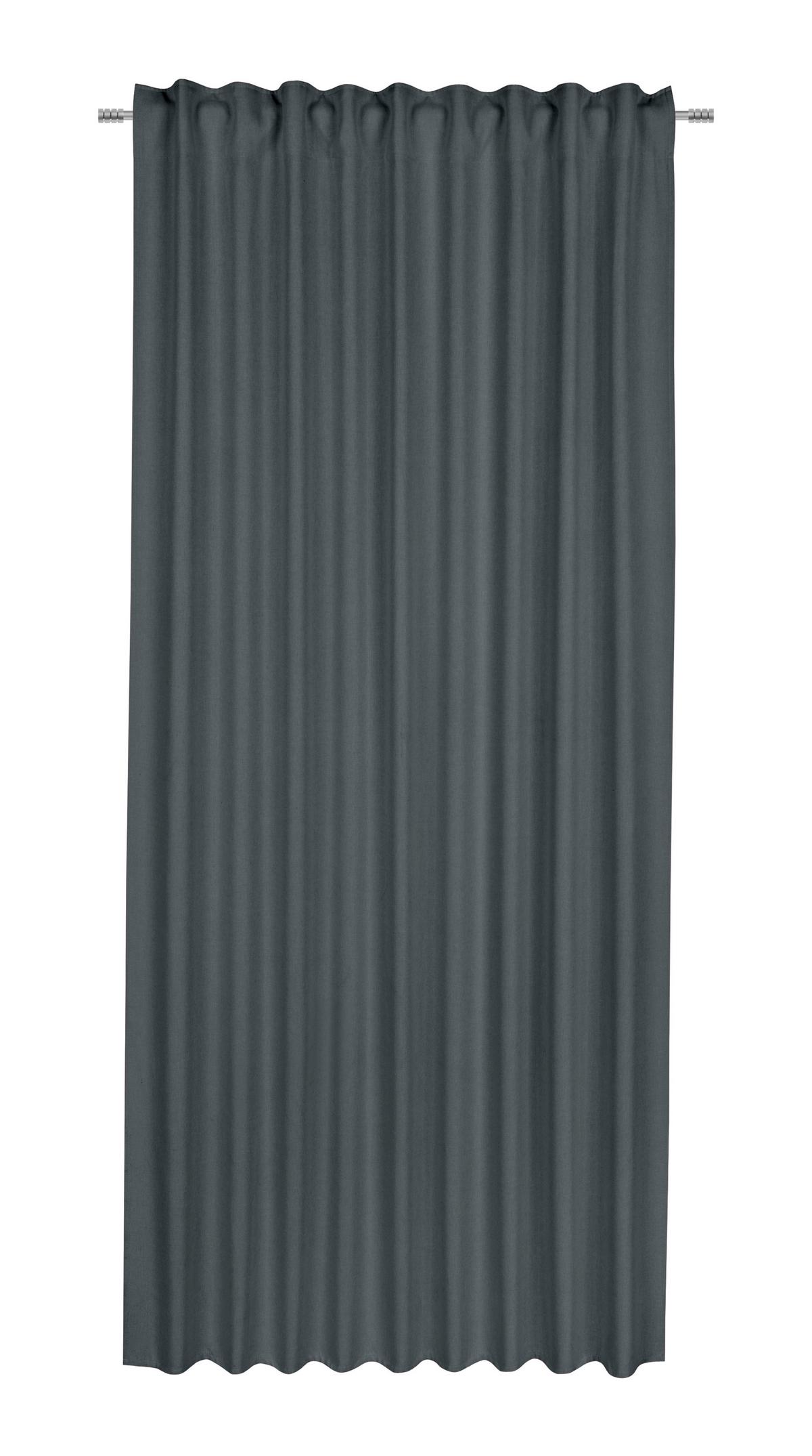 HOTOVÝ ZÁVES ULRICH 145CM - antracitová, Modern, textil (135/145cm) - Modern Living