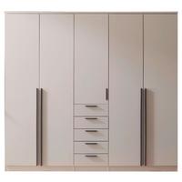 Kleiderschrank Arnis Kaschmir Dekor, Grau, B: 225cm - Kaschmir, KONVENTIONELL, Holzwerkstoff (225/210/52cm) - James Wood