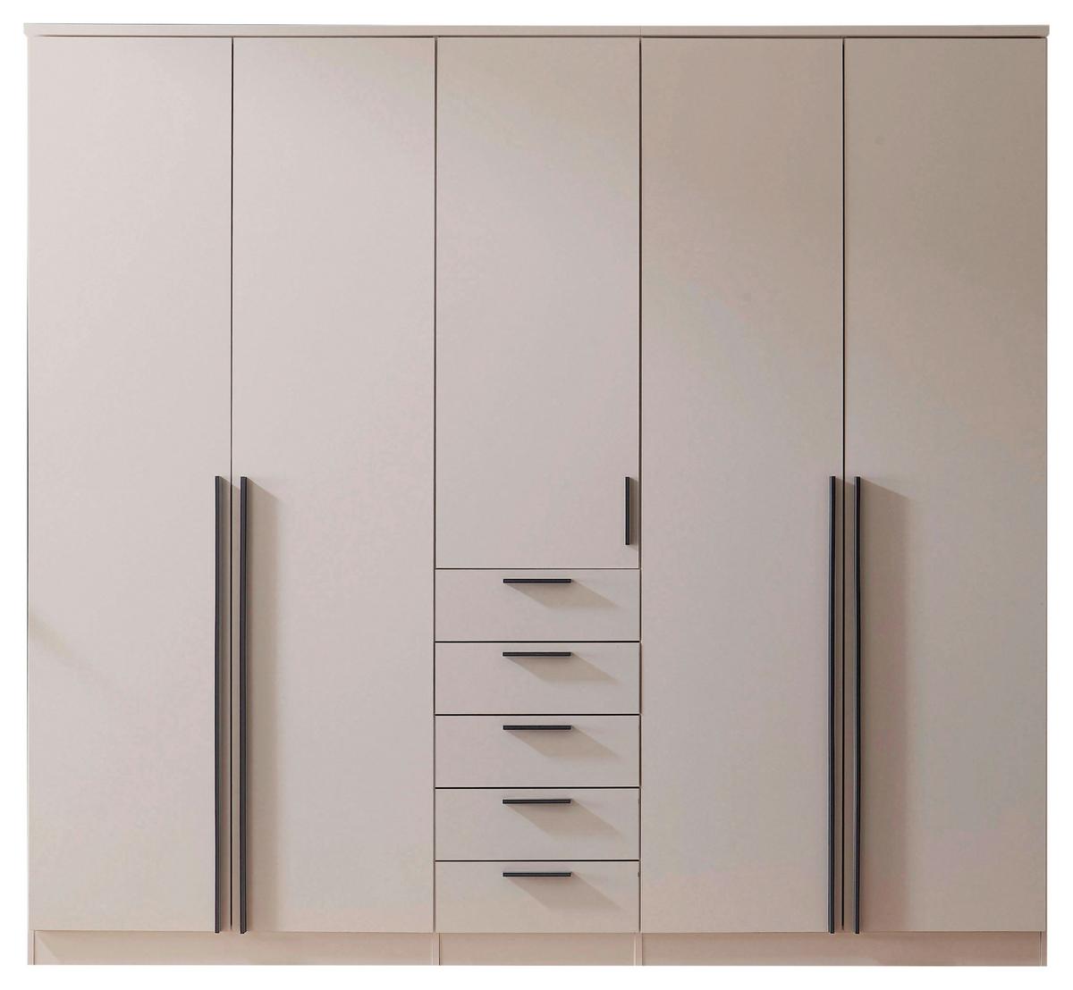 Kleiderschrank Arnis Kaschmir Dekor, Grau, B: 225cm - Kaschmir, KONVENTIONELL, Holzwerkstoff (225/210/52cm) - James Wood