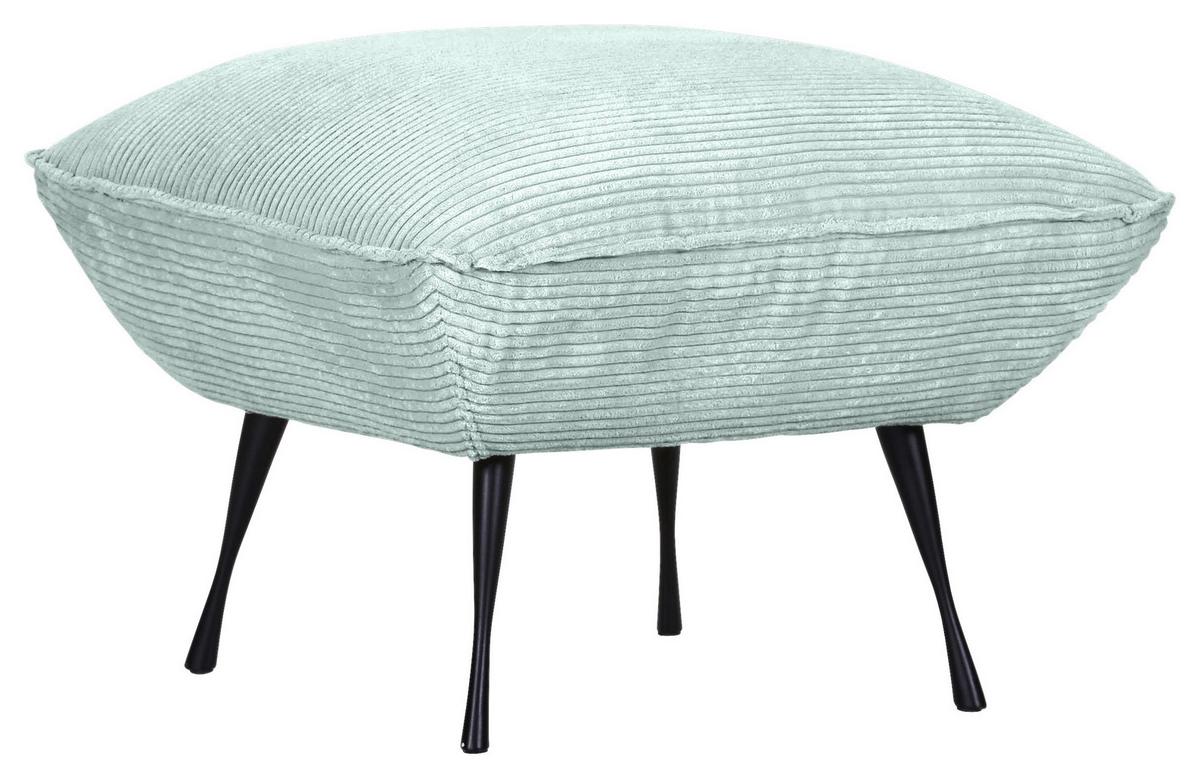 Hocker Lorris - Schwarz/Mintgrün, KONVENTIONELL, Textil (60/49/53cm) - MID.YOU