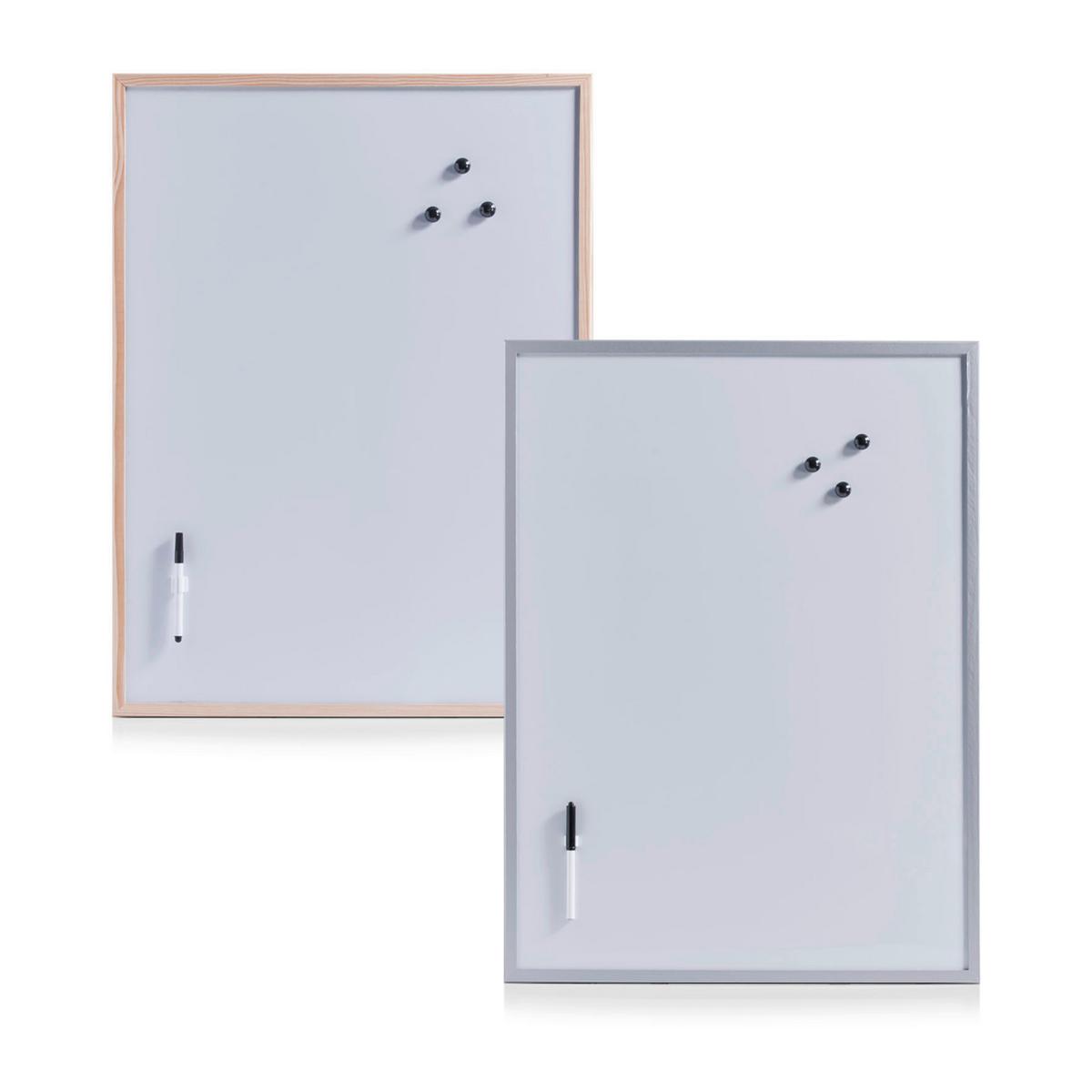 Magnettafel Natur-Weiß Magnettafel 59x79x1,5 cm - Naturfarben, Basics, Holz/Metall (59/79/1.5cm) - Zeller Present
