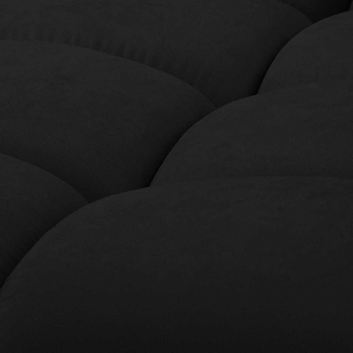 Ecksofa Azzuro Schwarz S: 256x175 cm - Silberfarben/Schwarz, Design, Textil (256/175cm) - Livetastic