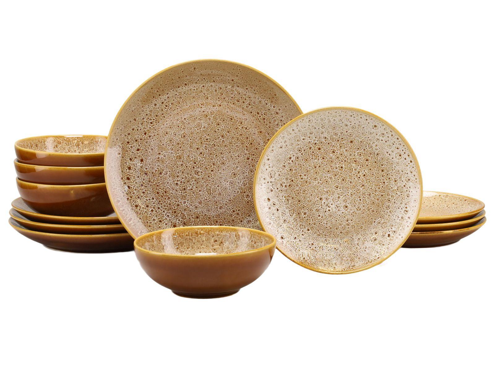 Tafelservice Keramik 4 Personen Geschirr Set