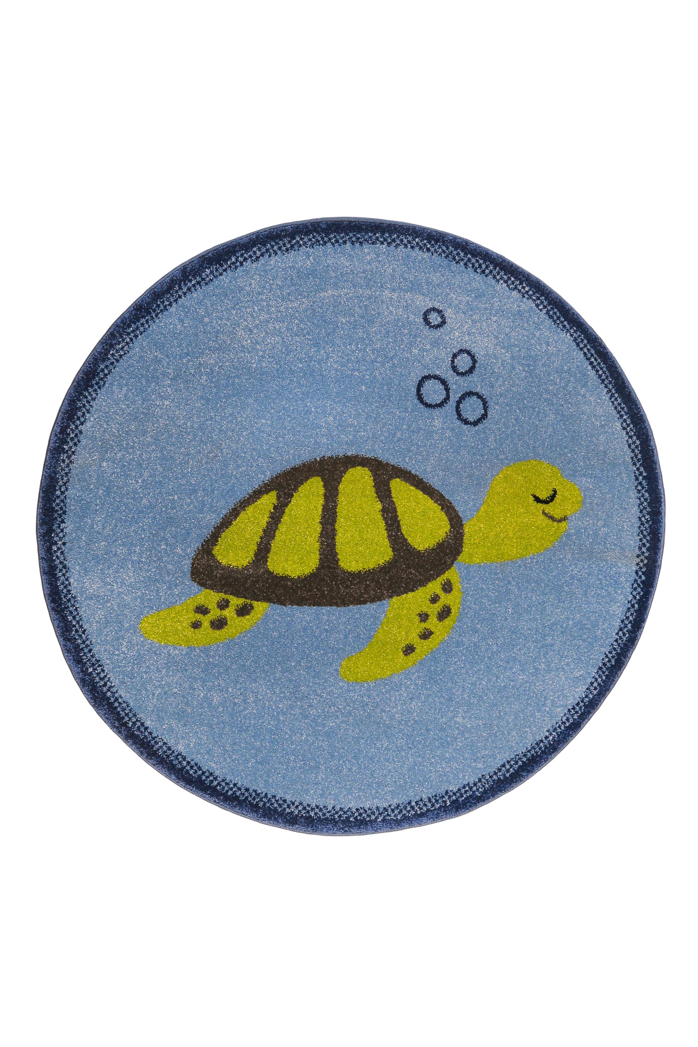 Kinderteppich Turtle - Blau/Grün, Trend, Textil (80cm) - Esprit