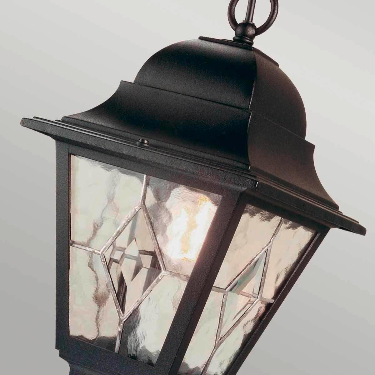 Außenhängeleuchte Nr9-Blk - Schwarz, KONVENTIONELL, Glas/Metall (39,5/18,4/18,4cm) - Elstead Lighting