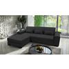 Ecksofa Classic Dunkelgrau 175x270 cm - Dunkelgrau/Schwarz, Design, Textil (175/270cm) - MID.YOU