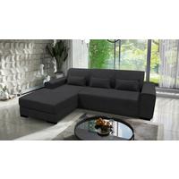 Ecksofa Classic Dunkelgrau 175x270 cm - Dunkelgrau/Schwarz, Design, Textil (175/270cm) - MID.YOU