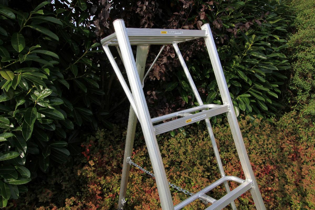 Leiter 3-Holm-Gartenleiter 240cm - Silberfarben, Basics, Metall (125/240/20cm)