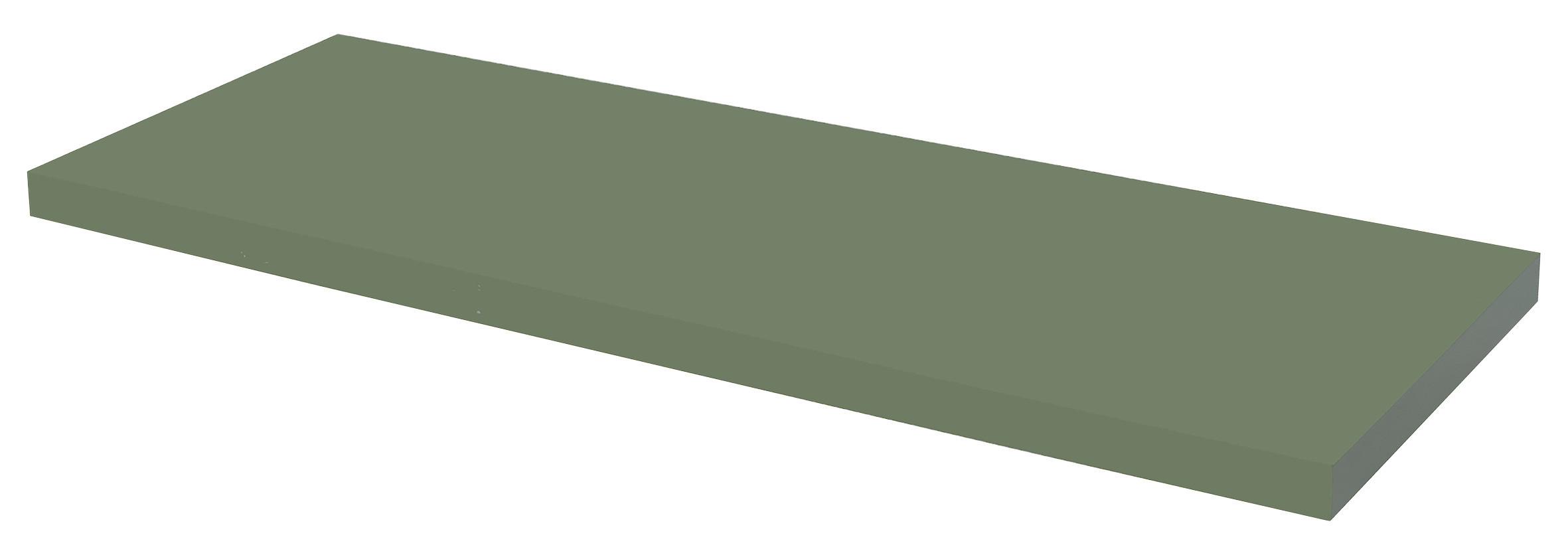 NÁSTĚNNÁ POLICE ANJA -SB- - zelená, Moderní, kompozitní dřevo (60/3,8/23,5cm) - Mömax