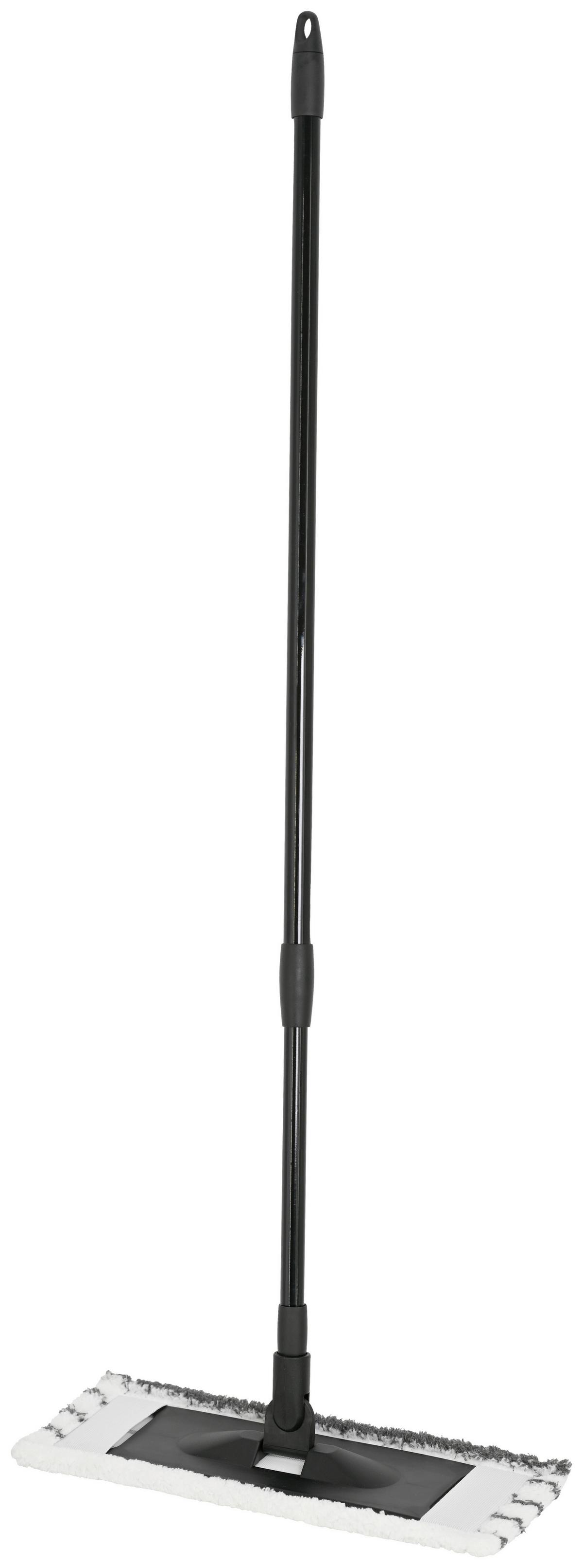 MOP NA PODLAHU STRUPPI - černá/antracitová, Konvenční, kov/textil (40/16/155cm) - Modern Living
