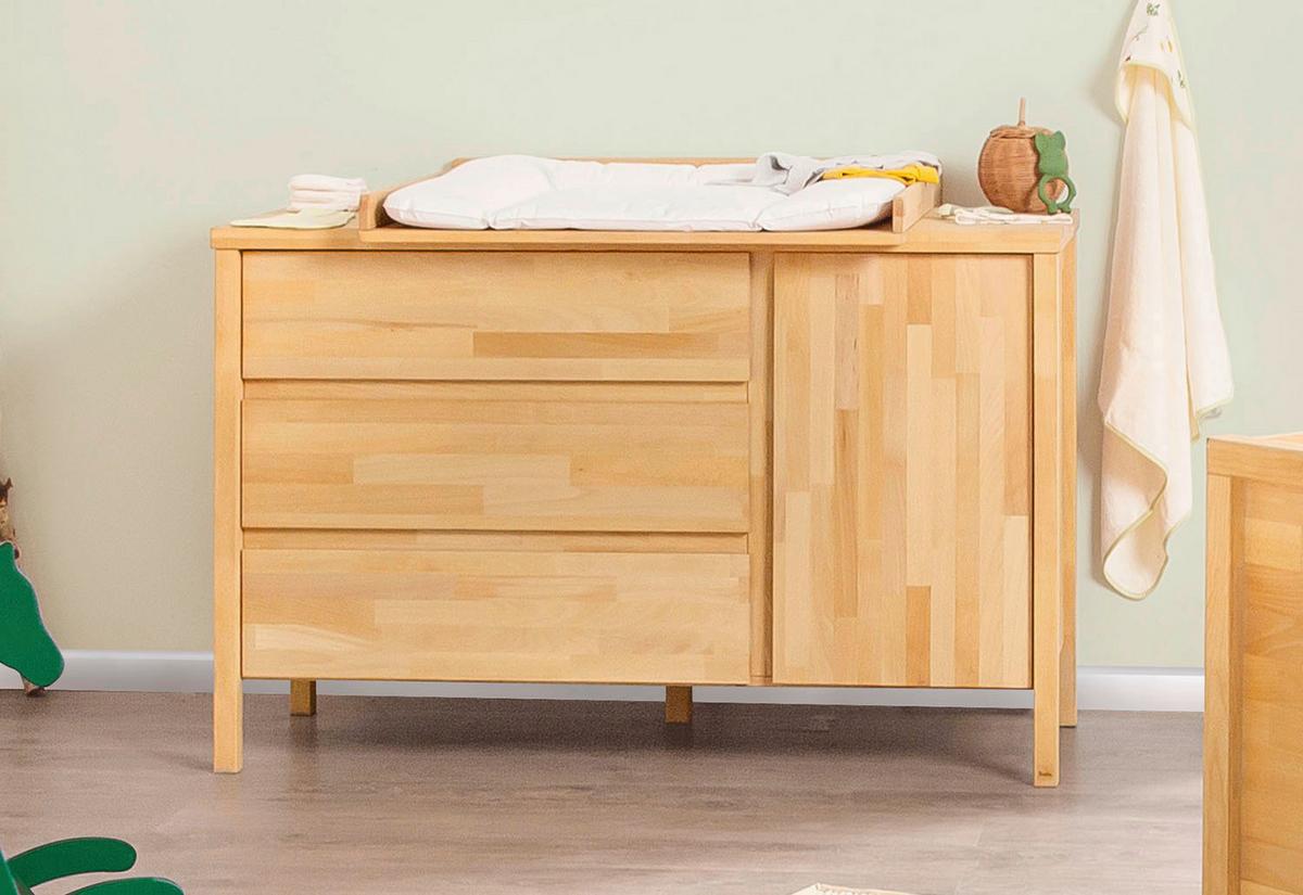 Wickelkommode Buche - Buchefarben, Natur, Holz (141/100/76cm) - Pinolino