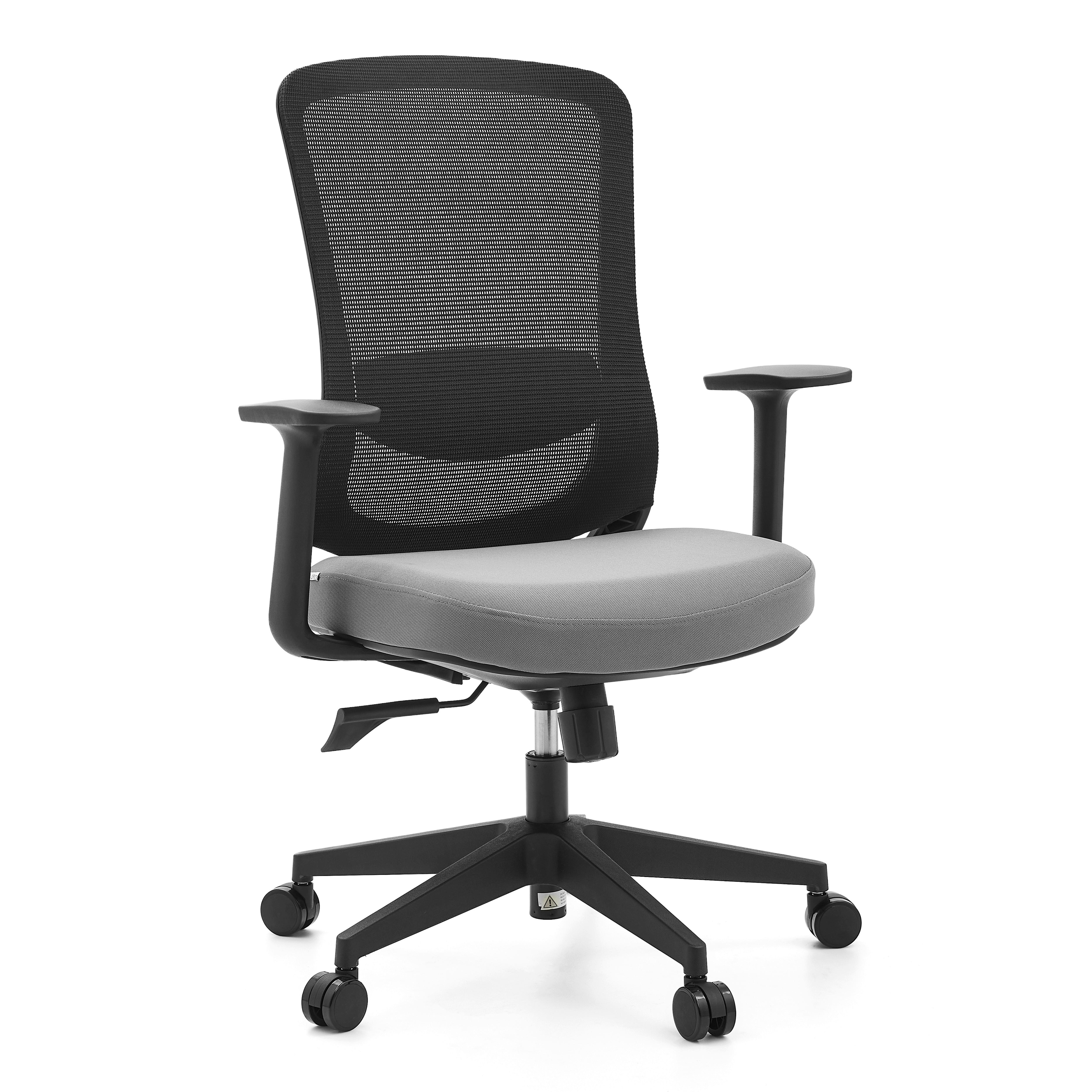 DREHSTUHL Sedito Grau/Schwarz B: 70cm - Schwarz/Grau, MODERN, Kunststoff/Textil (70/112/61cm) - MID.YOU