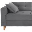 Ecksofa Bergen - Dunkelgrau/Naturfarben, Design, Textil (231/160cm) - Luca Bessoni