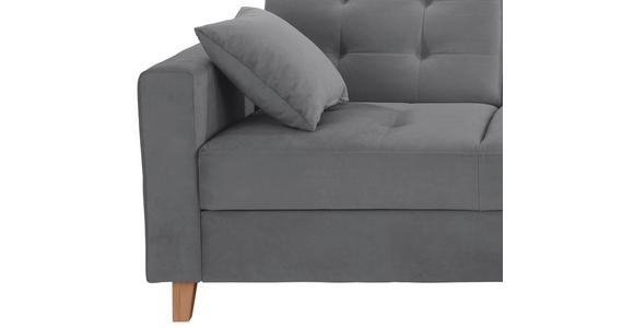 Ecksofa Bergen - Dunkelgrau/Naturfarben, Design, Textil (231/160cm) - Luca Bessoni