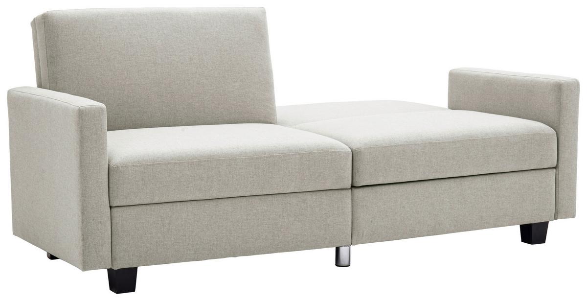 Schlafsofa Kipu Weiß B: 192 cm - Creme/Schwarz, Basics, Textil (192/76/85cm) - P & B