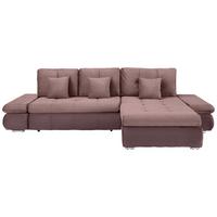 Rohová sedačka ENRICO, oboustranná, šeříková - černá/barvy chromu, Konvenční, kov/textil (303/88/185cm) - Based