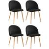 Stuhl-Set Emilio - Eichefarben/Schwarz, LIFESTYLE, Holz/Textil (51/78/52cm) - Livetastic