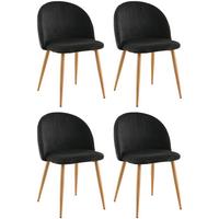 Stuhl-Set Emilio - Eichefarben/Schwarz, LIFESTYLE, Holz/Textil (51/78/52cm) - Livetastic