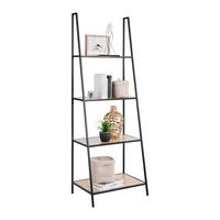 REGÁL JORIS -EXKLUSIV- - čierna/prírodná farba, Modern, kov/kompozitné drevo (60/170/42cm) - Mömax