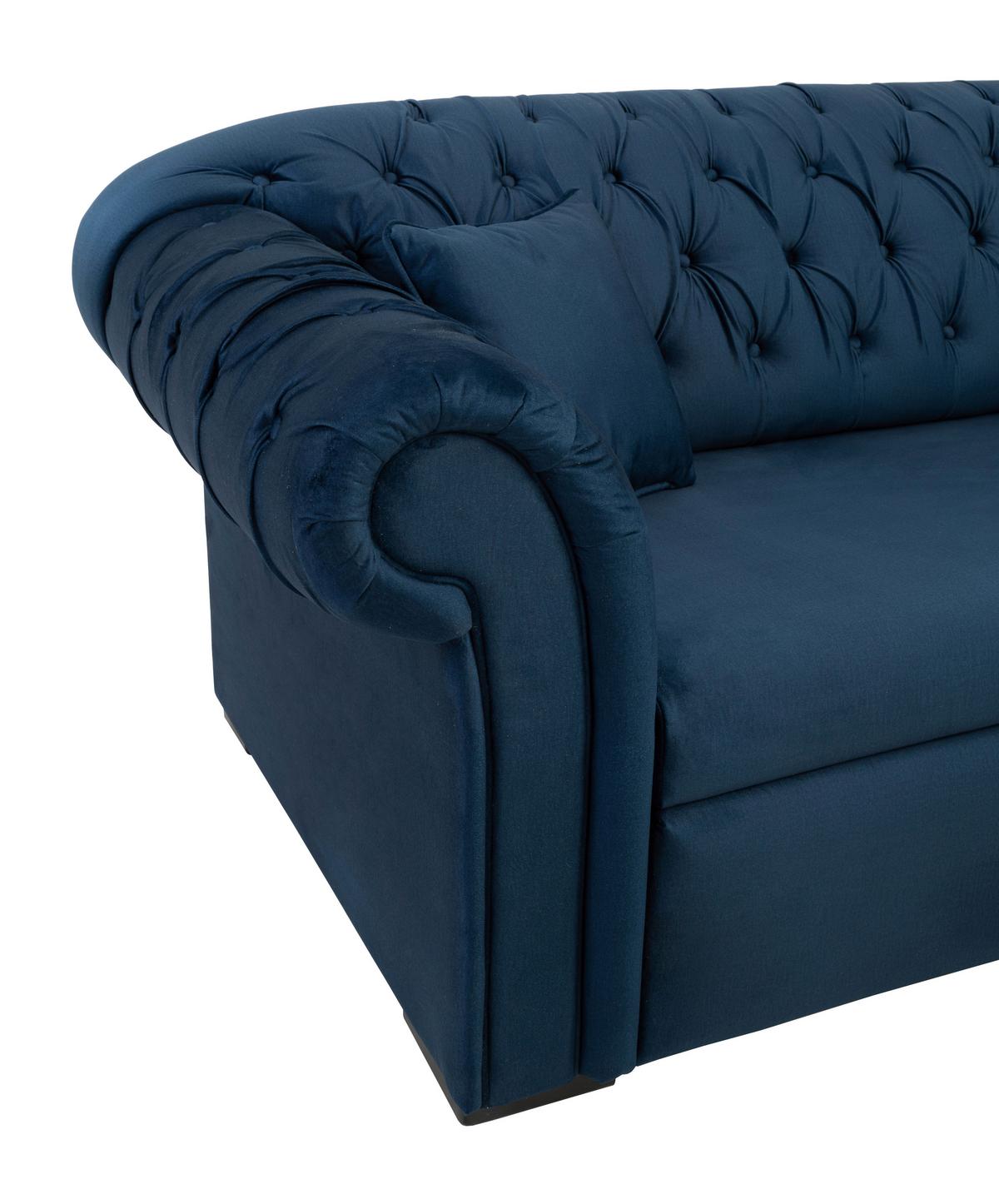 Schlafsofa Cupido - Schwarz/Dunkelblau, Design, Textil (213/86/99cm) - MID.YOU