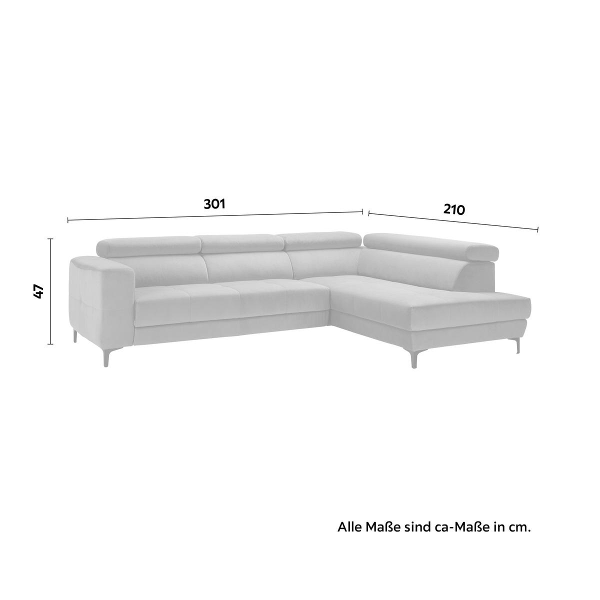 Rohová sedačka EMMA, pravá, béžová,op.hl.,USB,el.výsuv - černá/béžová, Moderní, textil (301/210cm) - Premium Living
