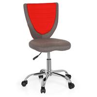 Jugenddrehstuhl Kiddy Grau/rot Bis 60 Kg - Silberfarben/Rot, MODERN, Kunststoff/Textil (41/94/41cm) - MID.YOU