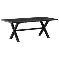 GARTENTISCH RIVES - Schwarz, KONVENTIONELL, Holz (200/100/75cm) - Gardenson