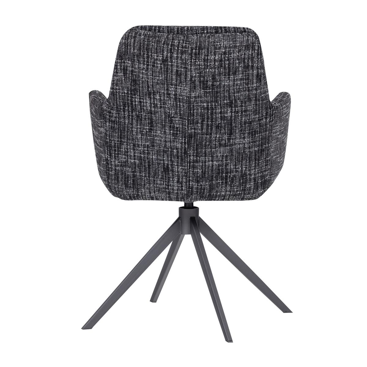 ARMLEHNSTUHL Grant Schwarz B: 61cm - Schwarz, MODERN, Textil/Metall (61/88/63cm) - Livetastic