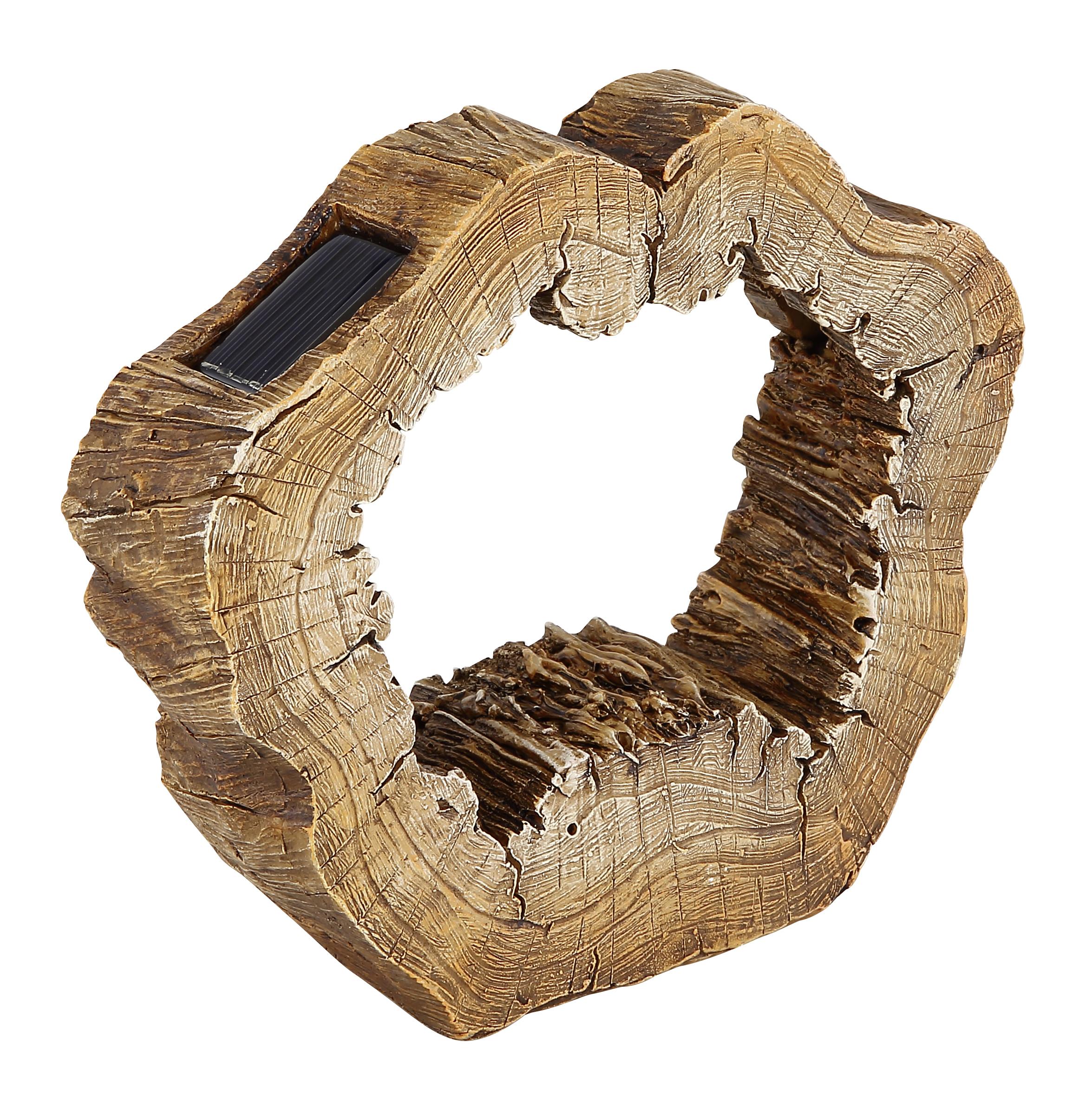 Solární Svítidlo Krissy, 20,5/17,3/6,5cm - hnědá, Konvenční, plast (20,5/17,3/6,5cm) - Modern Living