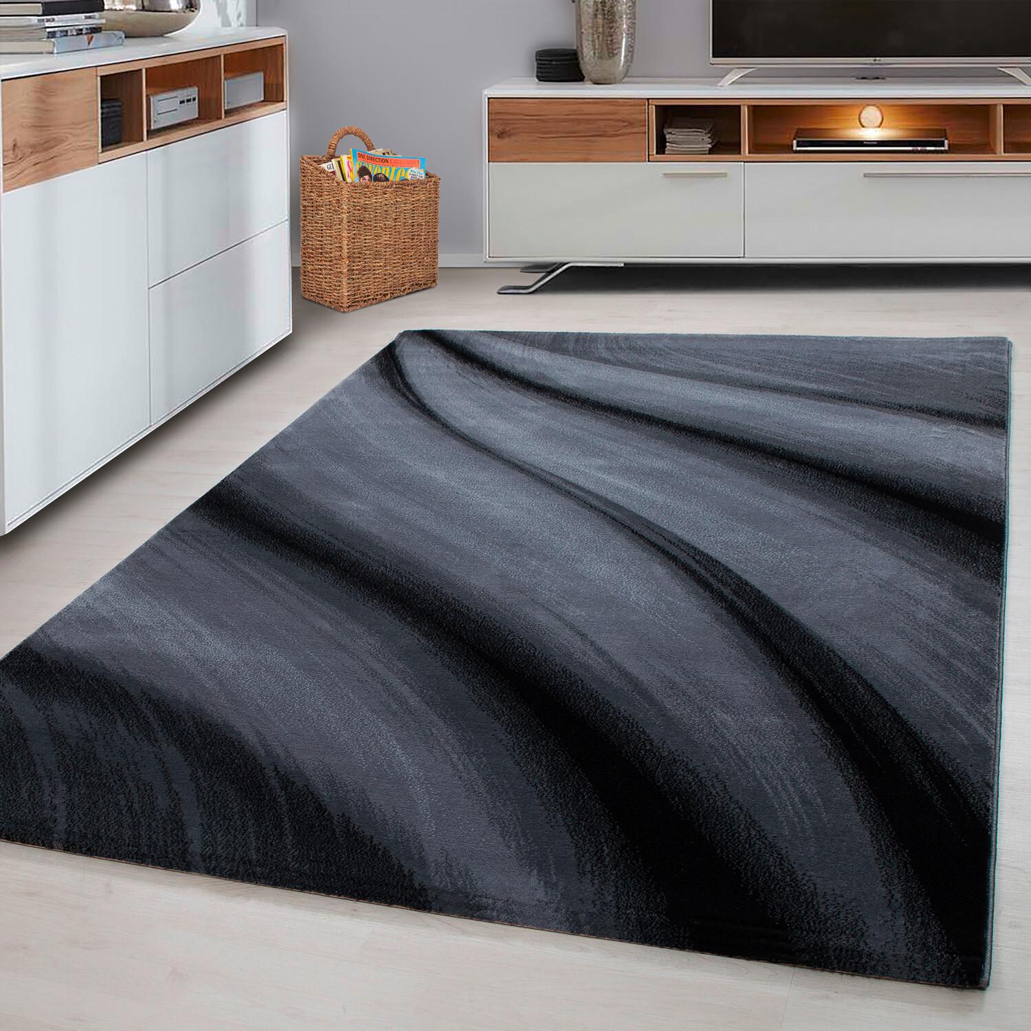 Flachwebteppich Miami - Schwarz, Design, Textil (240/340cm) - Novel
