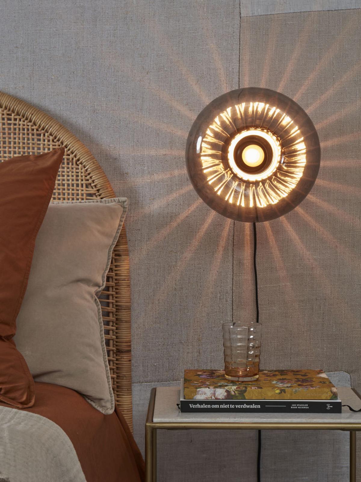 Wandleuchte Brussels 1-Flammig mit Schalter - Anthrazit/Goldfarben, Basics, Glas/Metall (28cm) - It's about Romi