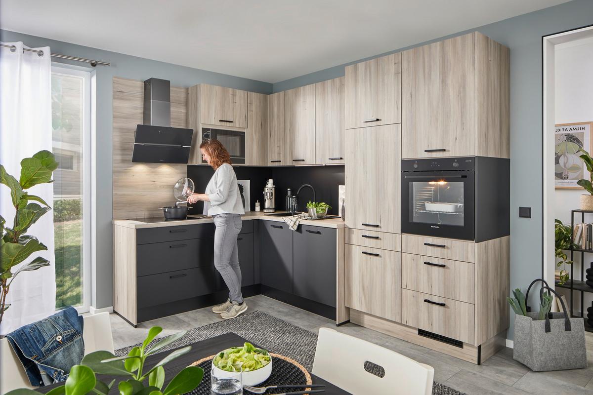 Eckküche Pn100/210 - Design, Holzwerkstoff (205/298cm) - Pino