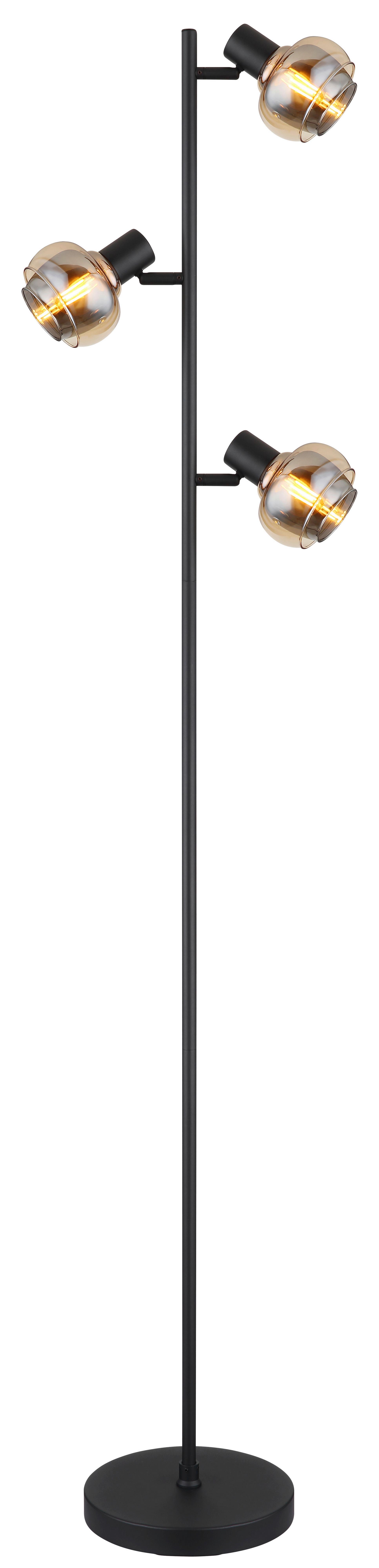 Stehleuchte 54309sb - Schwarz, Basics, Glas/Metall (25/23cm) - Globo
