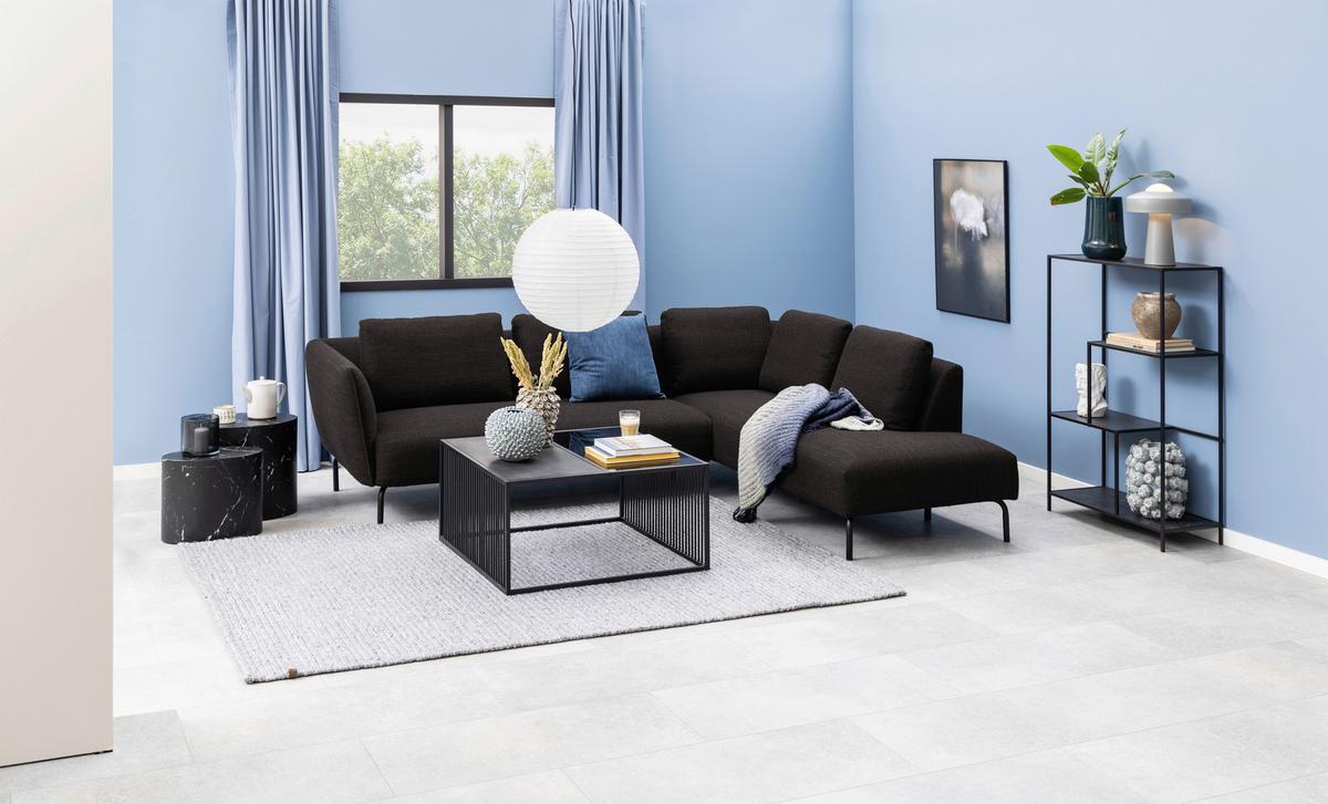 Dohányzóasztal Strington 80/80cm - fekete, Trend, faalapú anyag/Üveg (80/80/40cm) - MID.YOU