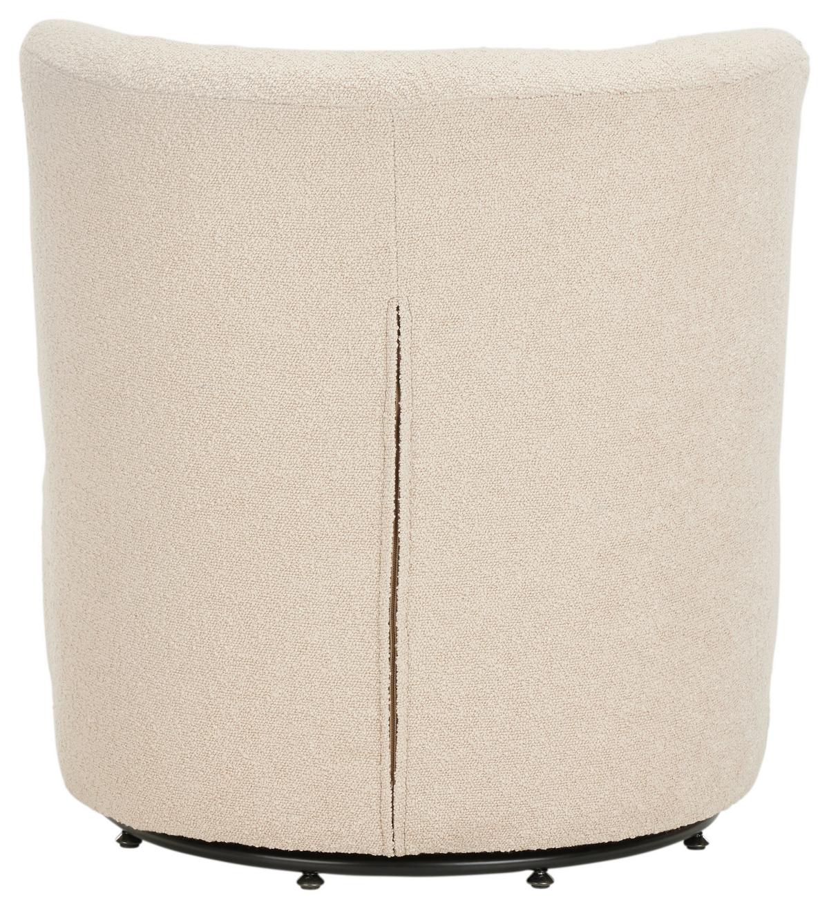Dizajnové kreslo TURNER, béžové buklé - čierna/béžová, Romantik / Landhaus, kov/drevo (64/71/73cm) - Premium Living