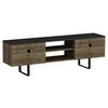 Lowboard Zeus TV-Schrank - Eiche dunkel/Walnussfarben, Design, Holzwerkstoff (160/50/35cm) - Livetastic