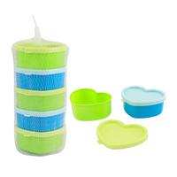 Aufbewahrungsboxen-set David - Blau/Grün, KONVENTIONELL, Kunststoff (7,5cm) - Ondega