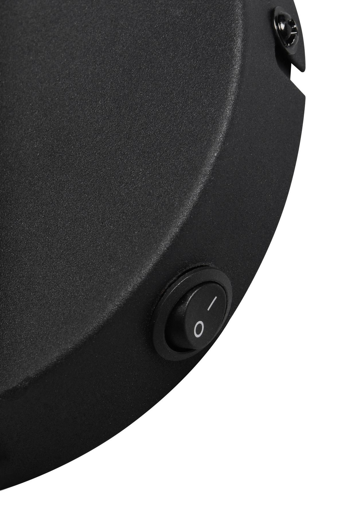 Wandleuchte Hive Naturfarben Schwarz L: 30,5 cm - Schwarz/Naturfarben, Natur, Textil/Metall (30,5/32/20cm)