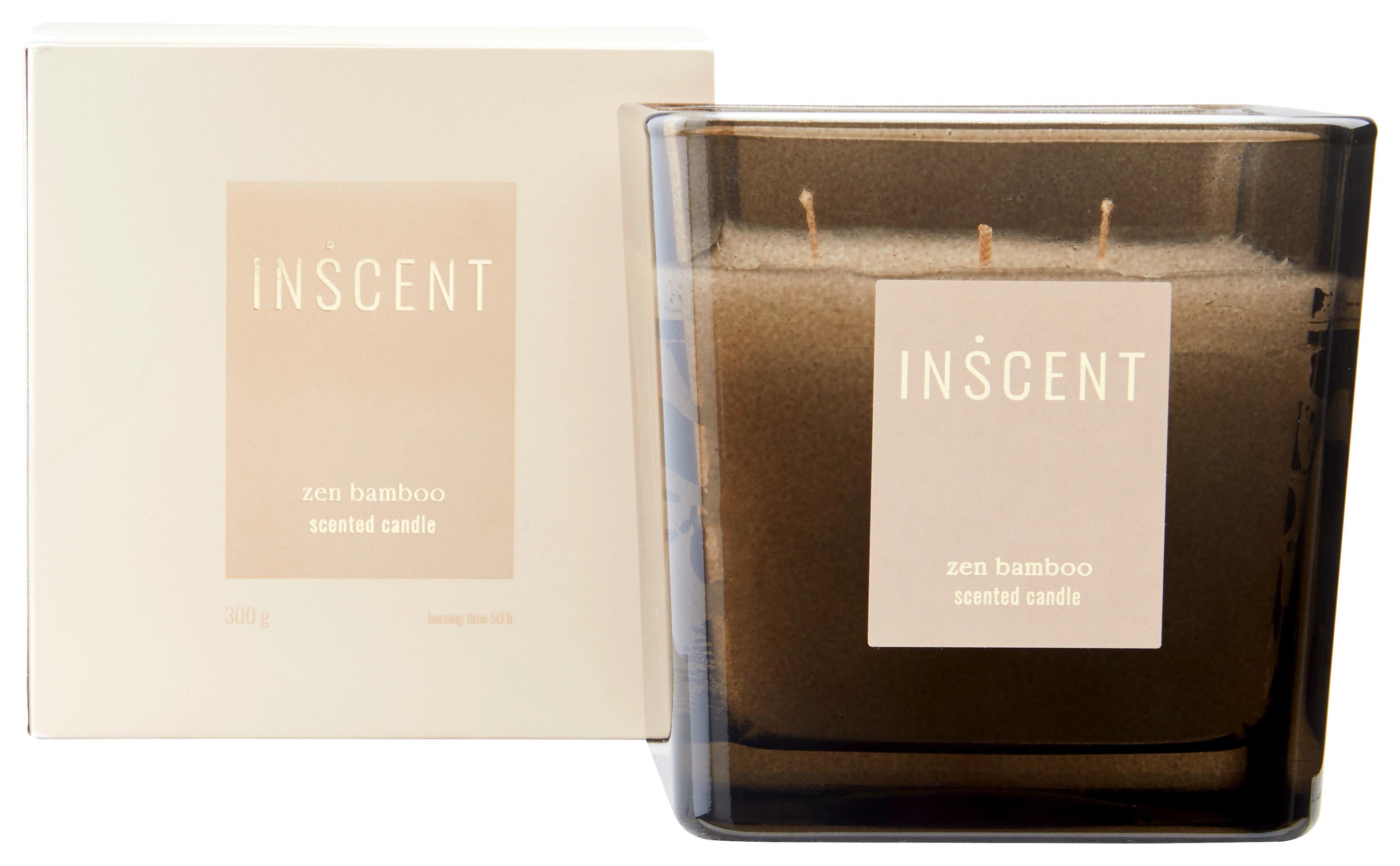 VONNÁ SVÍČKA ZEN BAMBOO - bílá/krémová, Design, sklo (10/10/10cm) - Inscent