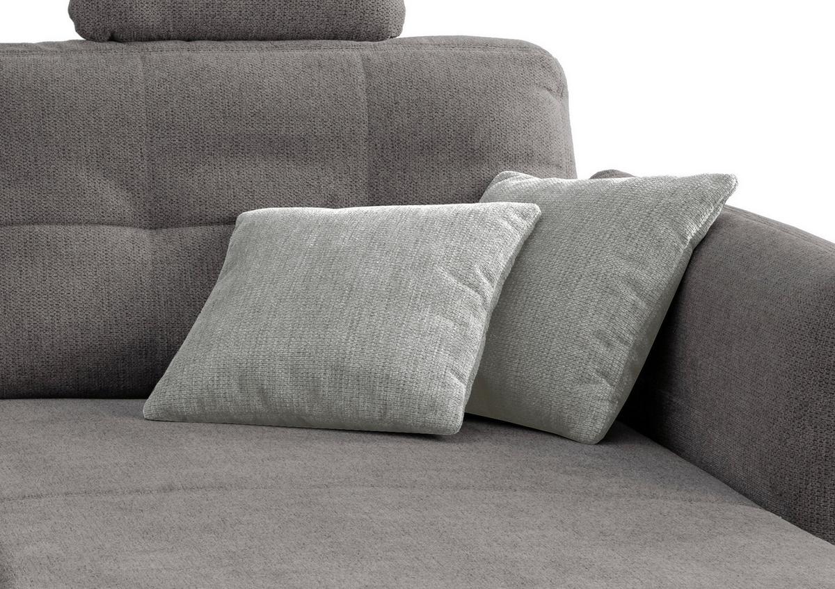 Ecksofa Brizzini Graubraun S: 250-280/176 cm - Graubraun/Hellgrau, MODERN, Holz/Textil (250-280/176cm) - Livetastic