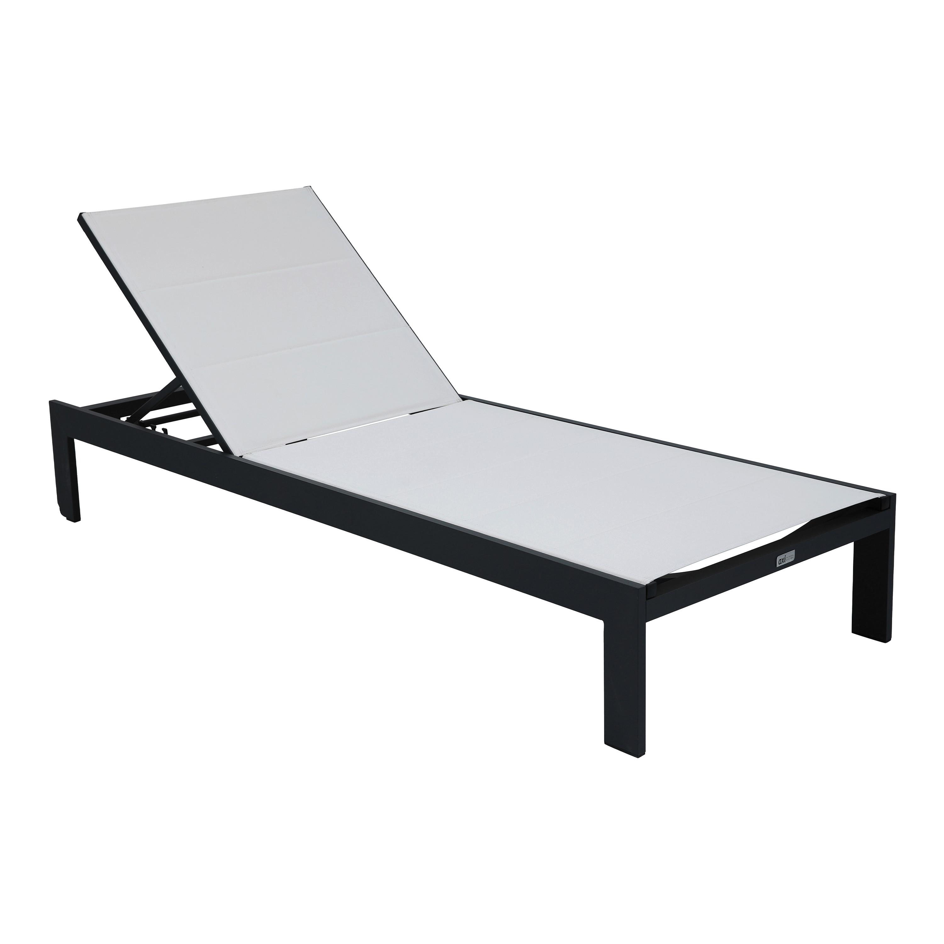 Gartenliege A090.071.54 - Anthrazit/Creme, Basics, Textil/Metall (200/75/31cm) - Ambia Garden