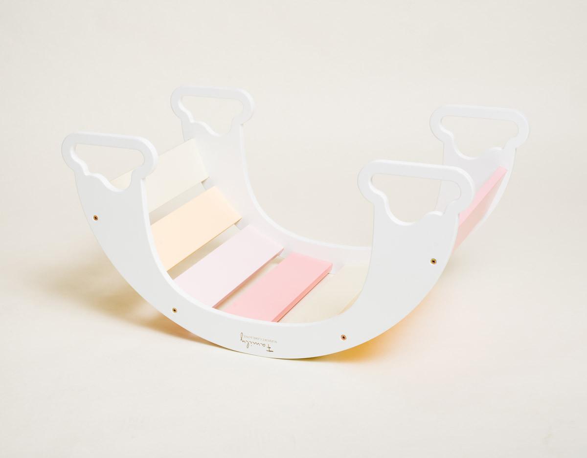 Wippe The Sway Rainbow - Multicolor/Weiß, Basics, Holz (40/75/37cm)