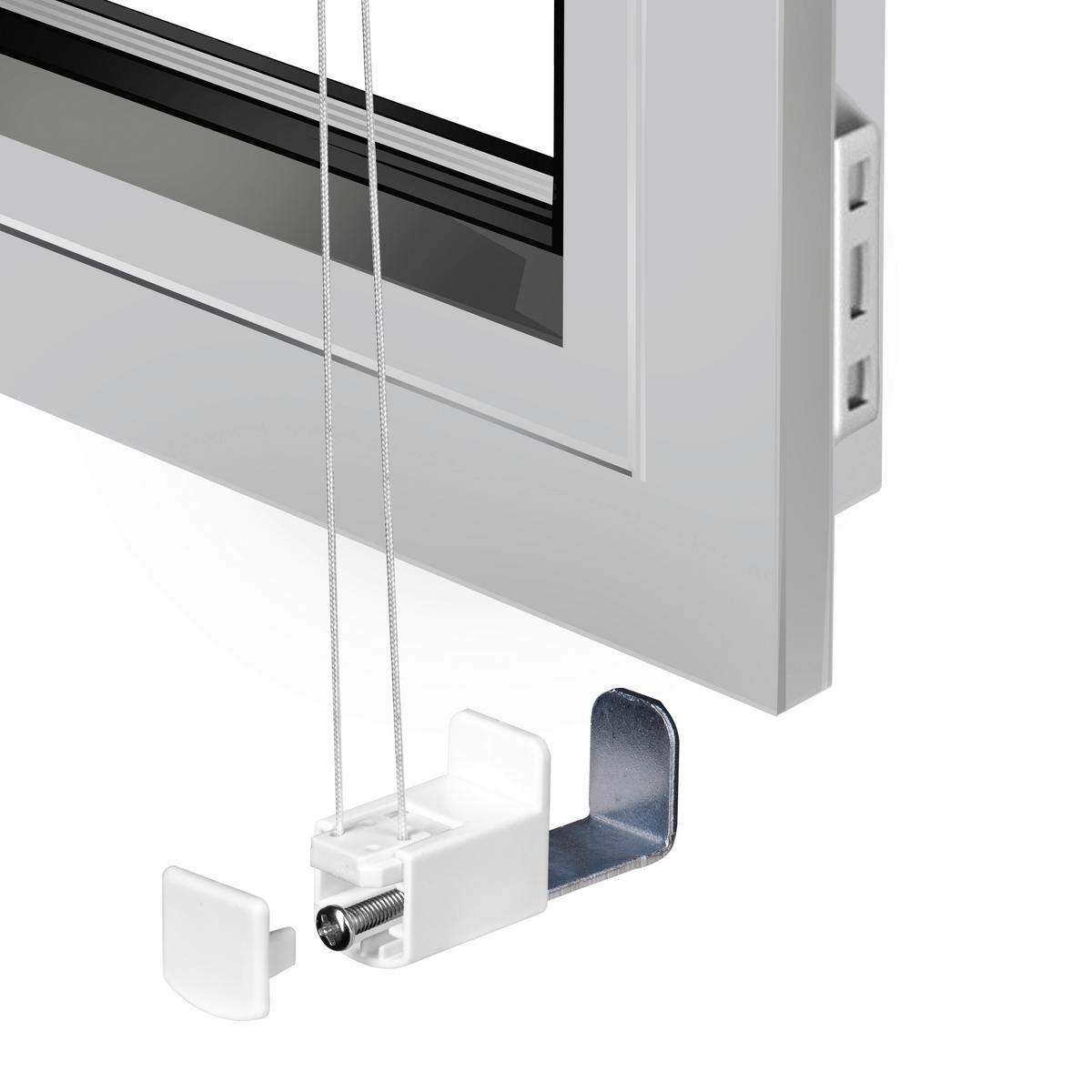 Plissee Solid Crash Weiß B: 50 cm mit Klemmträger - Weiß, Basics, Textil (50/130cm)