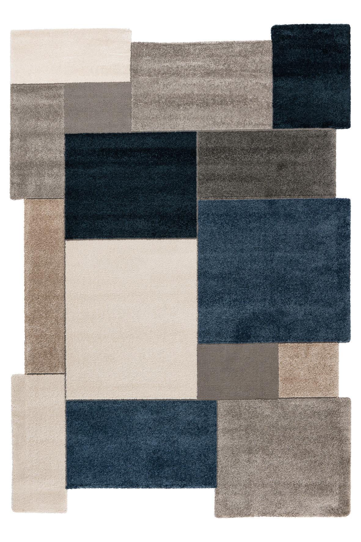 Flachwebteppich My Frisco 285 - Blau, Basics, Textil (160/230cm) - Obsession