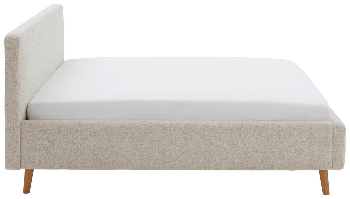 Polsterbett Mattis Herve Beige 160x200cm - Eichefarben/Beige, Design, Textil (160/200cm) - MID.YOU