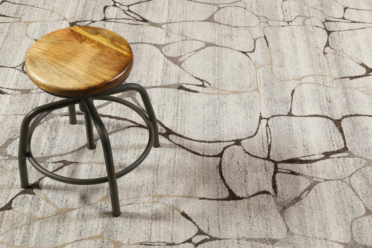 Webteppich Solo Fields Taupe/Beige 200x290 cm - Taupe/Beige, Design, Textil (200/290cm) - WECON HOME
