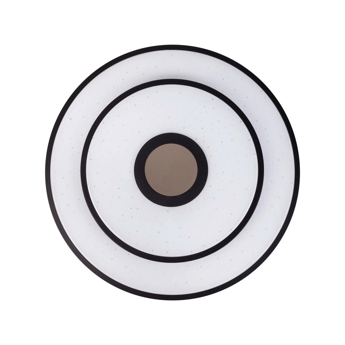 Led-deckenleuchte Memory-Funktion - Schwarz/Weiß, Design, Kunststoff/Metall (49,5/49,5/6,8cm) - Näve