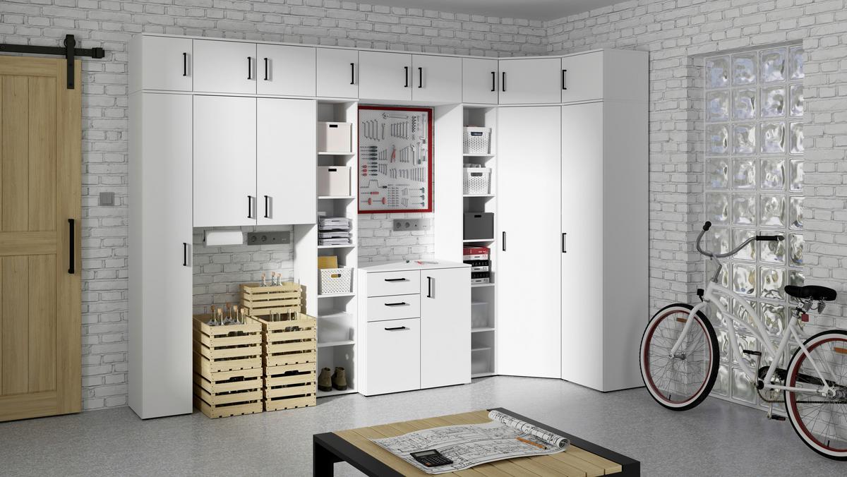 Szekrényrátét Multistauraum - fehér, Modern, faalapú anyag (45/35/40cm) - Carryhome