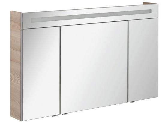 Spiegelschrank B. Clever 120 cm Esche - Eschefarben, MODERN, Glas/Holzwerkstoff (120/71/16cm) - Fackelmann Spiegelschrank B. Clever 120 cm Esche - Eschefarben, MODERN, Glas/Holzwerkstoff (120/71/16cm) - Fackelmann