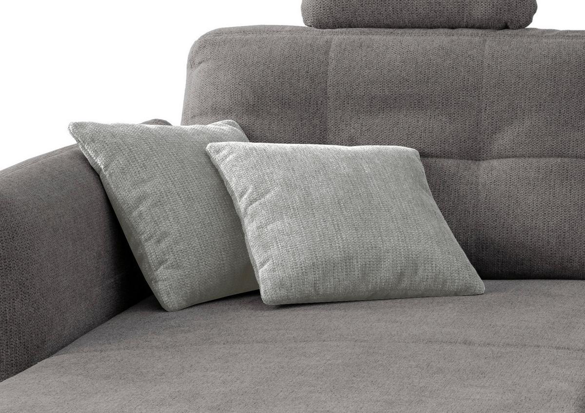 Ecksofa Brizzini Graubraun S: 176/250-280 cm - Graubraun/Hellgrau, MODERN, Holz/Textil (176/250-280cm) - Livetastic